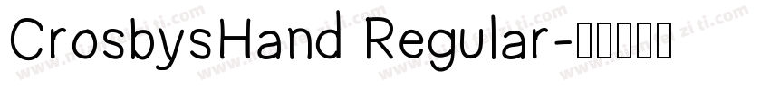CrosbysHand Regular字体转换